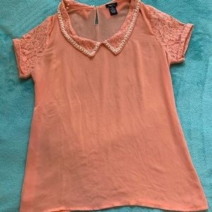 Rue21 Coral Sheer Shirt